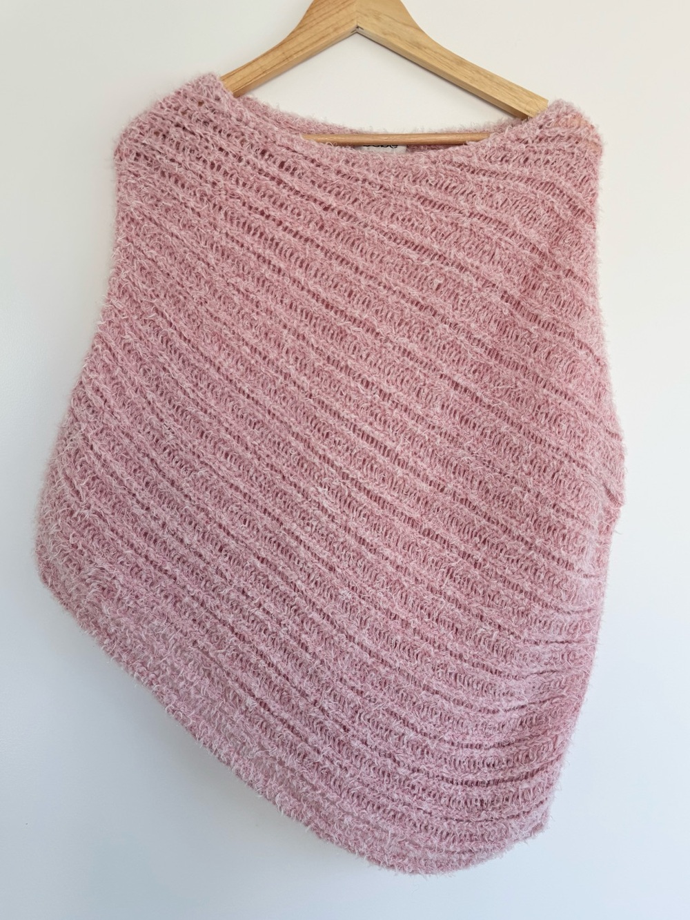 Bebe Vintage Y2K Soft Knit Pink Women's Sweater Poncho